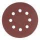 Круг абразивный на ворсовой подложке под липучку, перфорированный, P 240, 125 мм, 5 шт Matrix (73811)