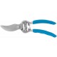 Секатор, режущие кромки внахлест, усиленная пружина, цельнокованый, ПВХ изогнутые ручки 215 мм (77088)