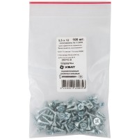 Шурупы оцинкованные, универсальные 3,5 х 12 100 шт Фасовка (20212-0)