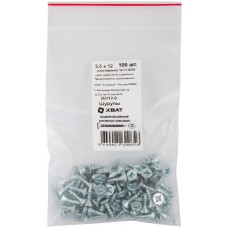 Шурупы оцинкованные, универсальные 3,5 х 12 100 шт Фасовка (20212-0)