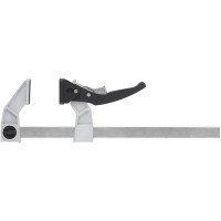 Струбцина рычажная быстрозажимная, усилие сжатия 200 кг, рычажный храповый механизм, металлический корпус, Профи, 90 х 200 мм (59172)