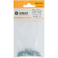 Винт с потайной головкой с полной резьбой оцинкованный DIN 965 6 х 20 6 шт (фасовка) (27781-2)