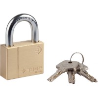 Замок навесной 50 мм, латунный корпус ЗУБР 37299-50