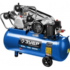 Компрессор ременной масляный 530 л/мин, 100 л, 3000 Вт ЗУБР Профессионал КПМ-530-100