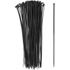 Хомуты нейлоновые для проводов, черные 100 шт., 4,8х300 мм (60356)