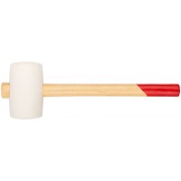 Киянка резиновая белая, деревянная ручка 60 мм ( 450 гр )