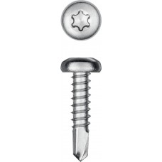 Саморез нержавеющий 16?4.8 мм DS-P А2 сверло полукруглая головка ТХ25 400 шт KRAFTOOL 300931-48-016