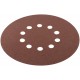 Круги шлифовальные с отверстиями (липучка), алюминий-оксидные, 225 мм, 5 шт. Р 60 (39893)