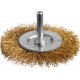 Щетка дисковая для дрели 75 мм, витая стальная латунированная проволока 0.3 мм MIRAX 35145-075