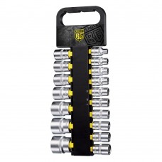 Набор головок торцевых 6-гранных SuperLock 1/2 17 предметов BERGER