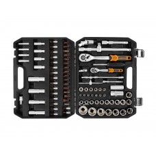 Набор инструментов  94 предмета 1/2" & 1/4", CRV, профессиональный в кейсе HORTZ 120395