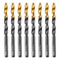 Сверло по металлу, 9 мм, HSS-Tin, Golden Tip, 8 шт. Denzel (717221)
