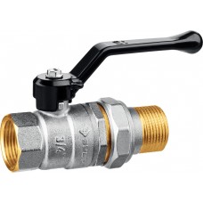 Шаровой кран полнопроходной d 3/4, ручка-рычаг, «мама-папа», с накидной гайкой ЗУБР 51320-3/4