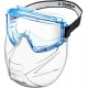 Очки защитные закрытые с непрямой вентиляцией со щитком стекло поликарбонат ударопрочный ЗУБР ПАНОРАМА ЩИТ Профессионал 110233