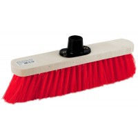 Буковая колодка 28см с пластиковым резьбовым держателем для черенка, d 21 мм, мягкая щетина 60мм, без черенка, щетка для пола (39110)
