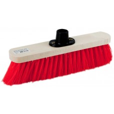 Буковая колодка 28см с пластиковым резьбовым держателем для черенка, d 21 мм, мягкая щетина 60мм, без черенка, щетка для пола (39110)