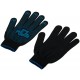Перчатки вязаные упрочненные ( 5 нитей ) черные х/б с ПВХ (12497)