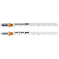 Полотна по дереву двусторонние, HCS, шлифованные под свободным углом зубья, 100/75 мм (T244DA), 2 шт. (40961)