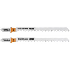 Полотна по дереву двусторонние, HCS, шлифованные под свободным углом зубья, 100/75 мм (T244DA), 2 шт. (40961)