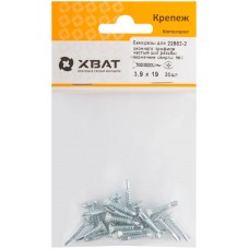 Саморез для оконного профиля частый шаг резьбы, наконечник сверло №2 3.9х19 20 шт. (фасовка) (22882-2)