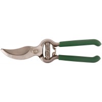 Секатор, режущие кромки внахлест, усиленная пружина, цельнокованый, ПВХ ручки 200 мм (77085)