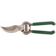 Секатор, режущие кромки внахлест, усиленная пружина, цельнокованый, ПВХ ручки 200 мм (77085)