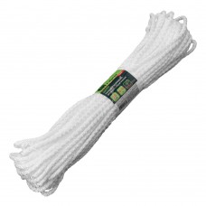 Шнур вязаный полипропиленовый с серд. белый, 5 мм, L 20 м , Сибртех (93958)