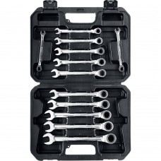 Набор ключей гаечных комбинированных трещоточных 12 шт 8-19 мм Профессионал ЗУБР 27073-H12