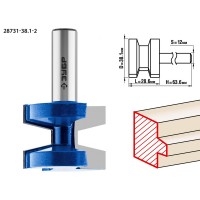 Фреза пазо-шиповая наборная 38.1?28.6 мм хвостовик 12 мм ЗУБР Профессионал 28731-38.1-2