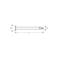 Гвозди с большой потайной головкой 90 x 4 мм, цинк, 90 шт ЗУБР 4-305091-40-090