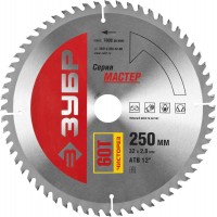 Диск пильный по дереву Чистый рез 250 x 32 мм, 60Т ЗУБР 36914-250-32-60