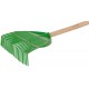 Грабли веерные пластиковые Оазис, 22 зуба, 440 мм, с деревянным черенком (76947)