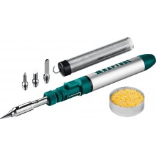 Газовый паяльник SolderGas, 70 B, 30–70 Вт, 1300°С, горелка, фен, набор 8 в 1 KRAFTOOL 55504-H8