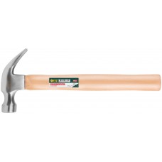 Молоток-гвоздодер, деревянная ручка 27 мм, 450 гр. (44627)
