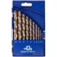 Набор сверл по металлу HSS шлифованные, титановое покрытие, угол заточки 135°, пласт. кейс, 10 шт. (1-2-3-4-5-6-7-8-9-10 мм) (35733М)