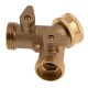 Разветвитель двухканальный, регулируемый, внешняя и внутренняя резьба 3/4, латунный Palisad (66523)
