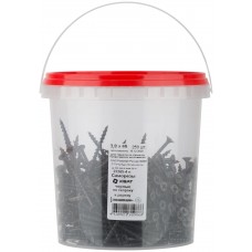 Саморезы черные по гипроку к дереву 3,8 х 65 (фасовка Ведро 250 шт) (22265-4В)