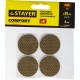 Накладки мебельные d 35 мм, 4 шт, коричневые, ЭВА STAYER 40914-35