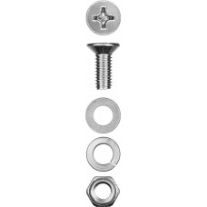 Винт с гайкой и шайбами M4?16 мм DIN 965 цинк 30 шт ЗУБР 303456-04-016