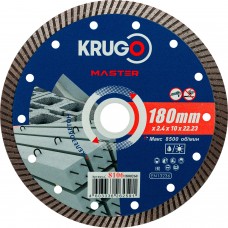 Диск алмазный Турбо по железобетону KRUGO MASTER 180х2,4х22,2х12 mm 81061800260