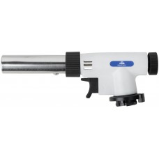 Горелка газовая на цанговый баллон, пласт.корпус, с пьезоподжигом, вращение 360°, регулир.формы пламени, сопло 22 мм (67660М)