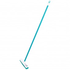Щетка пластмассовая для чистки ковров, 27 cм, c черенком, 120 см, бирюзовая щетина, Home Palisad (935505)
