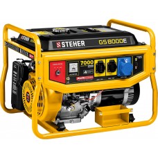 Генератор бензиновый 7000 Вт с электростартером STEHER GS-8000Е