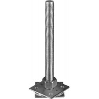 Стойка анкерная регулировочная 80 x 80 x 250 мм, М24, цинк ЗУБР 310266-80
