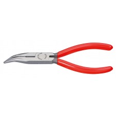 Длинногубцы с режущими кромками, губки 40°, 160 мм, фосфатированные, обливные ручки (KN-2521160)