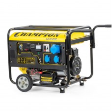 Генератор CHAMPION GG7501E (PRO 6/6,5кВт 15лс 25л 12В 83,3кг, эл.стартер, счетчик, колеса) (GG7501E)
