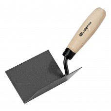 Кельма угловая, 110 х 75 х 75 мм, стальная, для внутренних углов, буковая ручка Сибртех (86309)