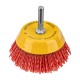 Щетка для дрели, 75 мм, Чашка, со шпилькой, нейлоновая щетина Denzel (74436)
