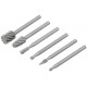 Шарошки-мини стальные по металлу, 6 шт. (36477)