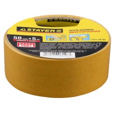 Лента клейкая двухсторонняя 50 мм, 5 м, на полипропиленовой основе STAYER 1221-50-05